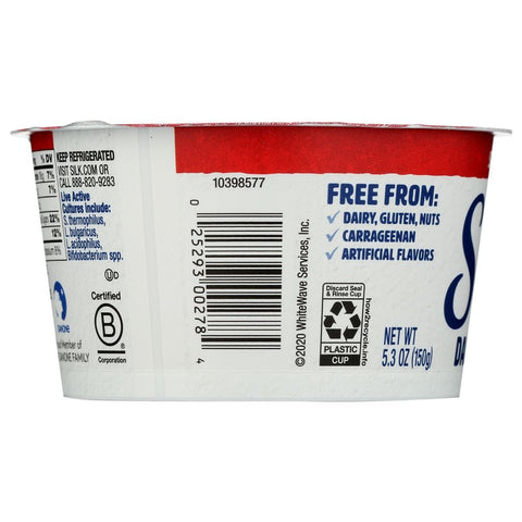 Silk Dairy Free Strawberry Soy Yogurt Alternative, 5.3 Ounce -- 8 per case