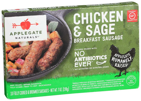 Applegate Farms Chicken and Sage Breakfast Sausage, 7 Ounce -- 12 per case
