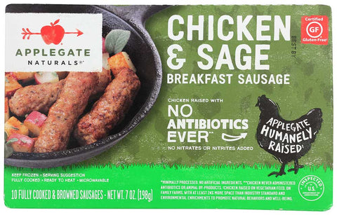 Applegate Farms Chicken and Sage Breakfast Sausage, 7 Ounce -- 12 per case