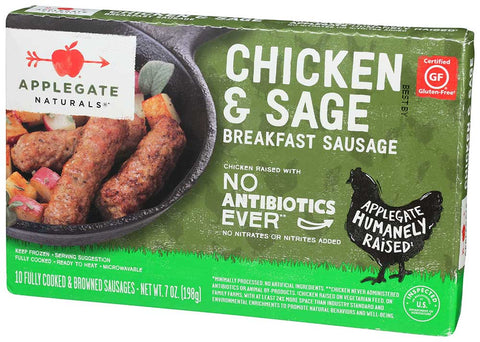 Applegate Farms Chicken and Sage Breakfast Sausage, 7 Ounce -- 12 per case