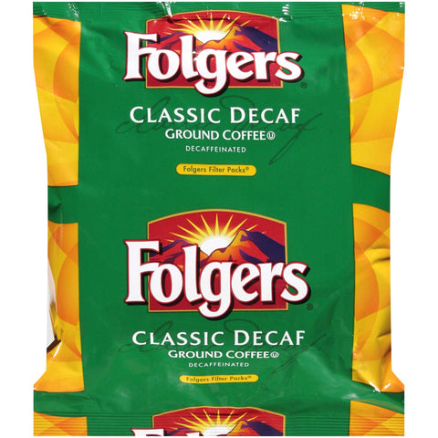 Folgers Classic Decaf Ground Coffee - 1.05 oz. filter pack, 80 packs per case