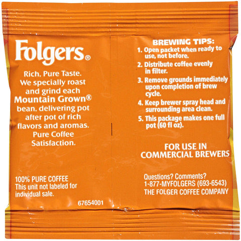 Folgers Colombian Supreme Ground Coffee - 1.05 oz. pack, 150 packs per case
