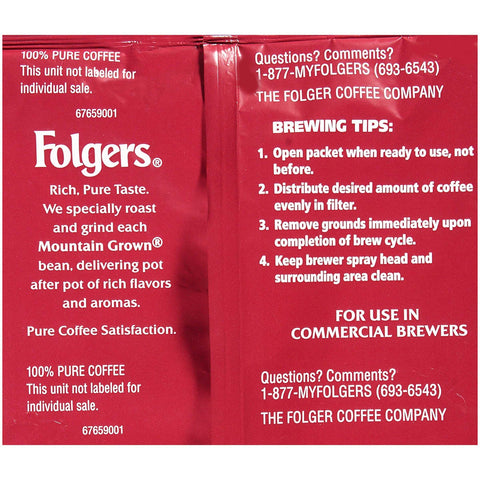 Folgers Classic Roast Ground Coffee - 44 oz. bag, 6 bags per case