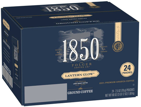 Folgers 1850 Lantern Glow Light Roast Ground Coffee, 2.5 Ounce -- 2 per case.
