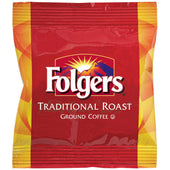 Folgers Traditional Roast Ground Coffee, 2 Ounce -- 128 per case.