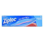 Ziploc Easy Open Tabs Gallon Size Freezer Bag, 14 count per pack -- 12 per case.