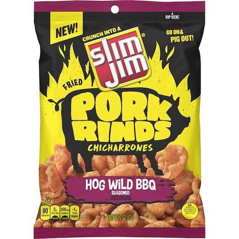 Slim Jim Multi Flavor Pork Rind, 2.25 Ounce -- 60 per case