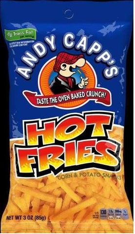 Andy Capp Hot Fries, 3 Ounce Package -- 35 per case