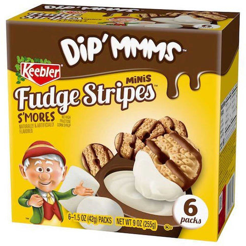 Keebler Fudge Stripes Minis Dip MMMs Single Smores Cookie - Floorstand, 1.5 Ounce -- 72 per case