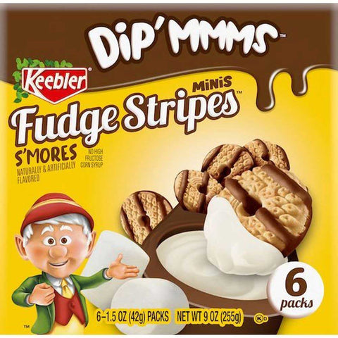 Keebler Fudge Stripes Minis Dip MMMs Single Smores Cookie - Floorstand, 1.5 Ounce -- 72 per case