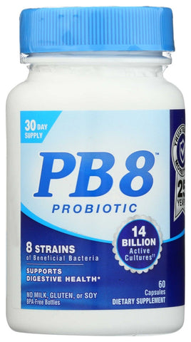 Nutrition Now PB8 Pro-Biotic Acidophilus - 60 capsules per pack -- 3 packs per case.