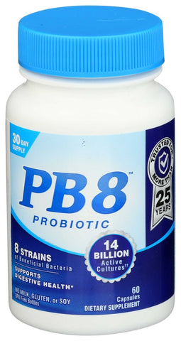 Nutrition Now PB8 Pro-Biotic Acidophilus - 60 capsules per pack -- 3 packs per case.