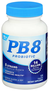 Nutrition Now PB8 Pro-Biotic Acidophilus - 120 capsules per pack -- 3 packs per case.