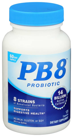 Nutrition Now PB8 Pro-Biotic Acidophilus - 120 capsules per pack -- 3 packs per case.