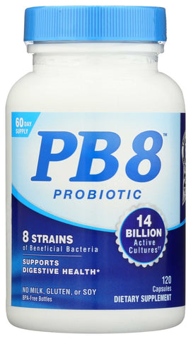 Nutrition Now PB8 Pro-Biotic Acidophilus - 120 capsules per pack -- 3 packs per case.