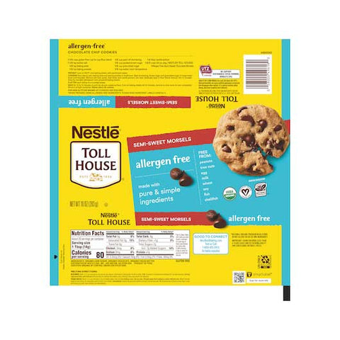 Tollhouse Simply Delicious Semisweet Chocolate Morsels, 10 Ounce -- 15 per case