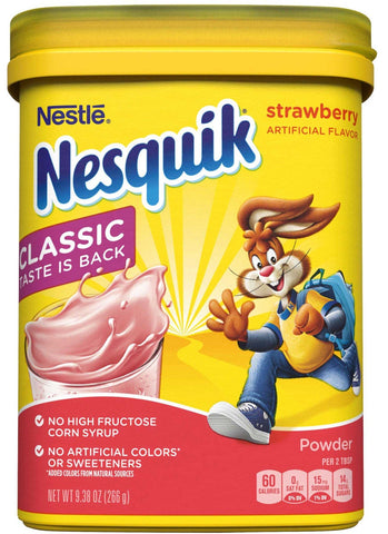 Nestle Nesquick Strawberry Powder, 9.38 Ounce -- 6 per case