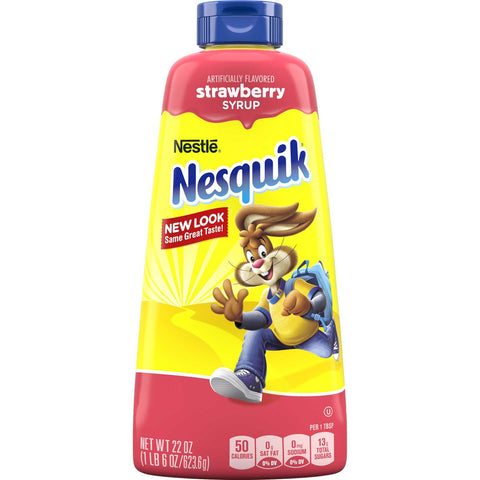 Nesquik Milk Flavoring Strawberry Syrup, 22 Ounce -- 6 per case.