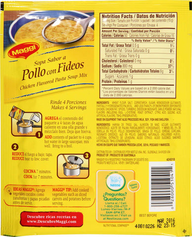Maggi Chicken Noodle Soup, 2.11 Ounce -- 24 per case