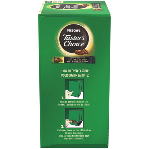 Tasters Choice Decaffeinated Instant Coffee - 80 single serve sticks per box, 6 boxes per case