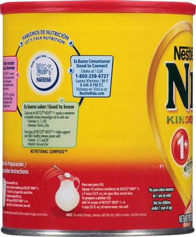 Nestle Nido 1 Plus Toddler Milk-Based Powder Formula With Iron, 28.1 Ounce -- 12 per case