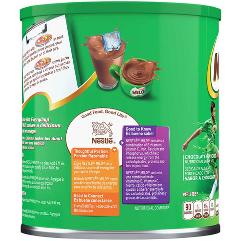 Nestle Milo Chocolate Flavored Powdered Drink Mix, 14.1 Ounce -- 12 per case.