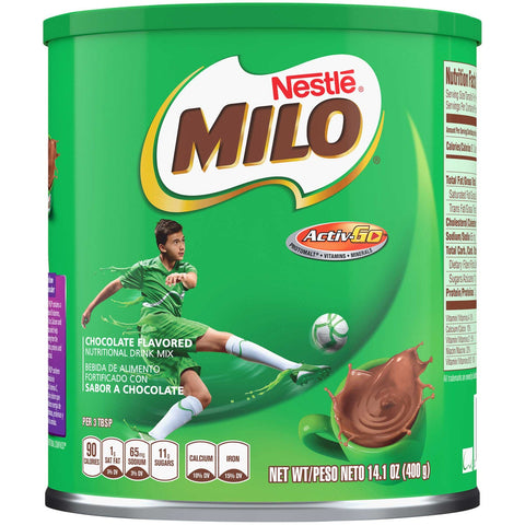 Nestle Milo Chocolate Flavored Powdered Drink Mix, 14.1 Ounce -- 12 per case.