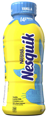 Nestle Nesquick Ready to Drink Lowfat Vanilla Milk, 14 Fluid Ounce -- 12 per case