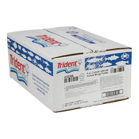 Trident Seafoods Battered Pollock Wedge, Oven Ready, 10 Pound