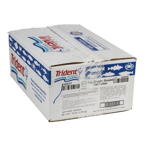 Trident Seafoods Breaded Pollock, Whole Grain, Oven Ready, 3 Ounce Pieces,10 Pound
