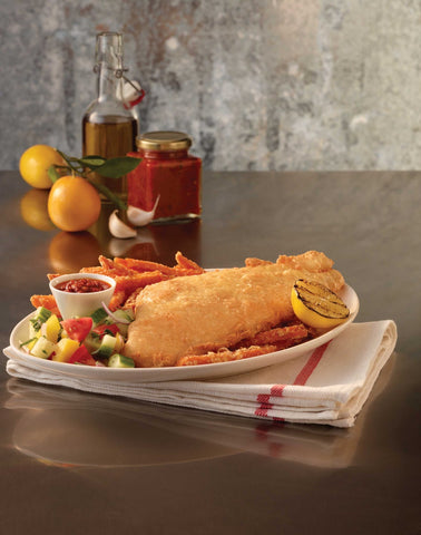 Trident Seafoods Golden Ale Battered Haddock Fillet, 6 Ounce Pieces, 10 Pound