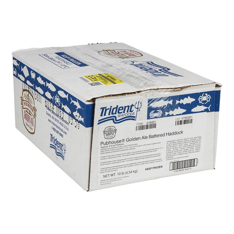 Trident Seafoods Golden Ale Battered Haddock Fillet, 8.5 Ounce Pieces, 10 Pound