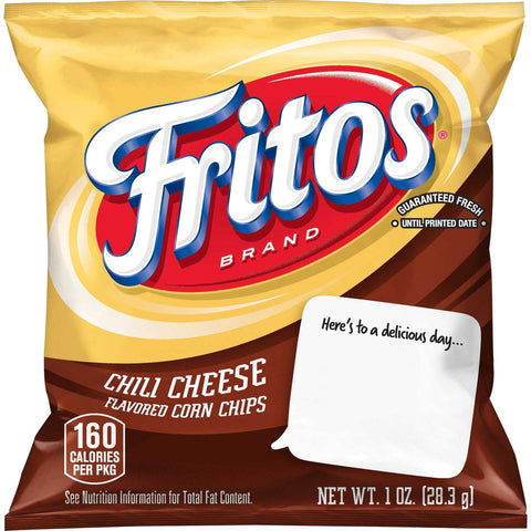 Fritos Chili Cheese Flavored Corn Chips, 1 Ounce -- 104 per case.