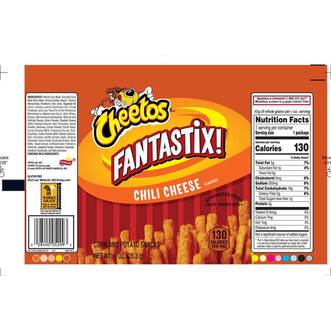 Cheetos Chili Cheese Corn and Potato Snacks, 1 Ounce -- 104 per case.