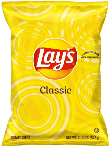 Lays Classic Potato Chips, 2.25 Ounce -- 24 per case