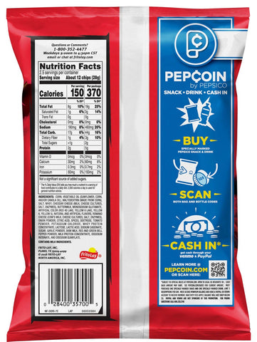Doritos Flamin Hot Nacho Tortilla Chips, 2.5 Ounce -- 24 per case