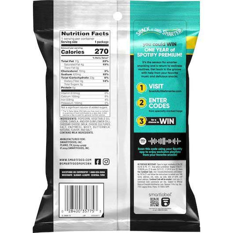 Smartfood White Cheddar Popcorn, 1.75 Ounce -- 24 per case