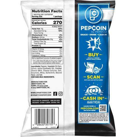 Smartfood White Cheddar Popcorn, 1.75 Ounce -- 24 per case