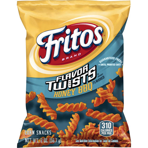 Fritos Honey BBQ Twist Corn Snacks, 2 Ounce -- 64 per case.