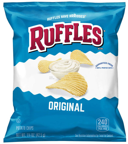 Ruffles Regular Original Potato Chips, 1.5 Ounce -- 64 per case