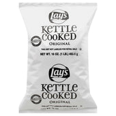 Lays Regular Kettle Potato Chips, 1 Pound -- 8 per case.