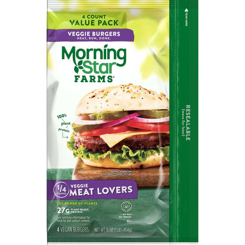 Morningstar Farms Meat Lovers Veggie Burger, 16 Ounce -- 6 per case.