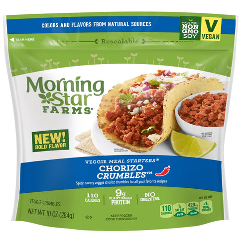 Morningstar Farms Meal Solutions Veggie Chorizo, 10 Ounce -- 6 per case.