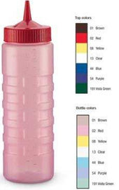 Vollrath Purple Squeeze Dispenser with Clear Top -- 12 per case