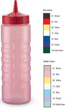 Vollrath Purple Squeeze Dispenser with Clear Top -- 12 per case