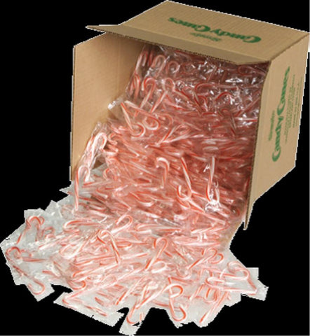 Spangler Red and White Mini Candy Cane - 500 per pack -- 4 packs per case.
