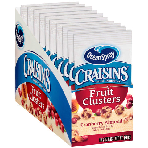 Ocean Spray Craisins Cranberry Almond Fruit Cluster, 2 Ounce -- 40 per case.