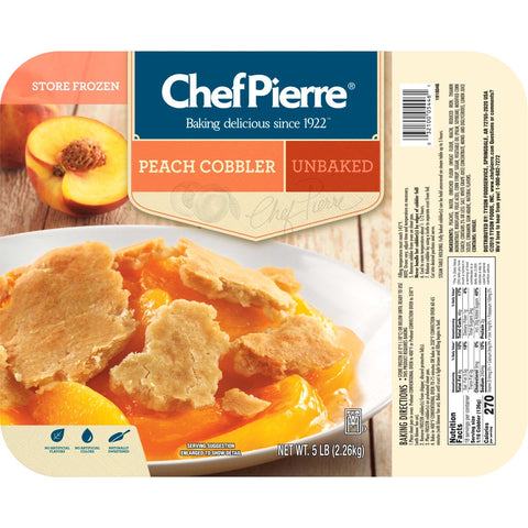 Sara Lee Chef Pierre Peach Cobbler, 5 Pound -- 4 per case.