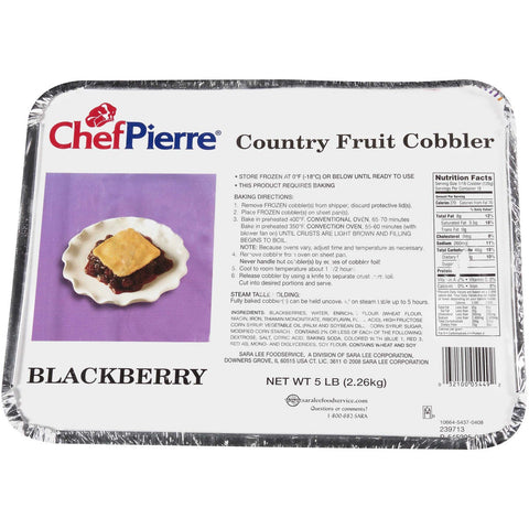 Sara Lee Chef Pierre Blackberry Cobbler, 5 Pound -- 4 per case.