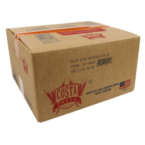 Costa 1/4 inch Wide Flat Egg Noodle, 10 Pound.